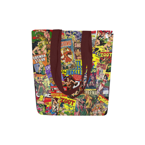 Vintage Comic Collage Canvas Tote Bag (Model 1657)