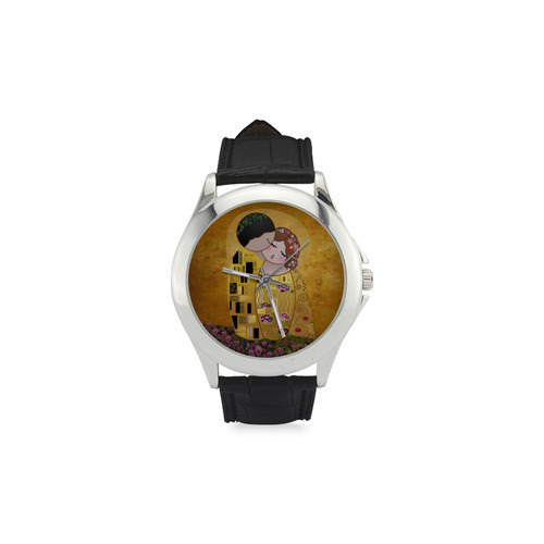 Kokeshis The kiss of Klimt Women's Classic Leather Strap Watch(Model 203)