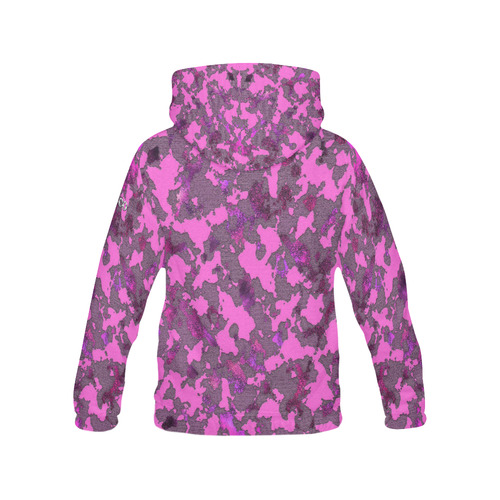 CAMOUFLAGE PINK LUXURY 4 WOMEN All Over Print Hoodie for Women (USA Size) (Model H13)