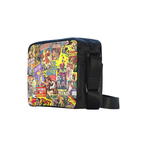 Vintage Comic Collage Classic Cross-body Nylon Bags (Model 1632)