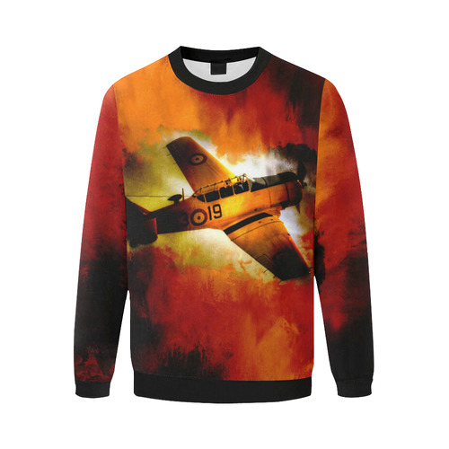 Fire Fly Men's Oversized Fleece Crew Sweatshirt/Large Size(Model H18)