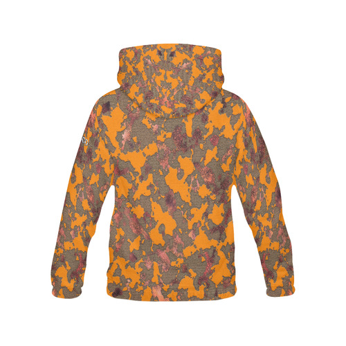 CAMOUFLAGE ORANGE LUXURY 4 WOMEN All Over Print Hoodie for Women (USA Size) (Model H13)