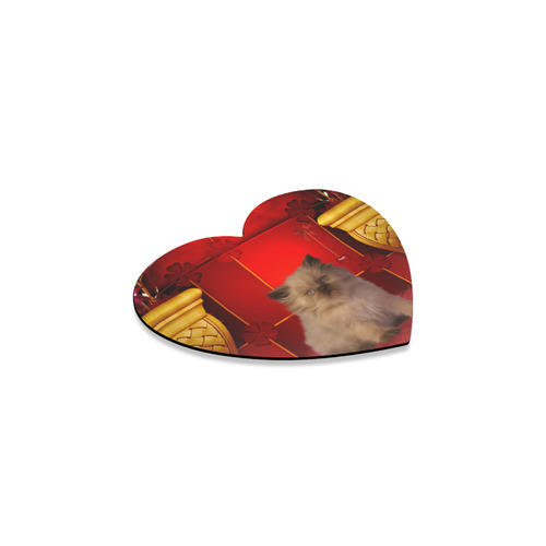 Cute little kitten Heart Coaster