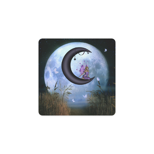 Wonderful fairy on the moon Square Coaster