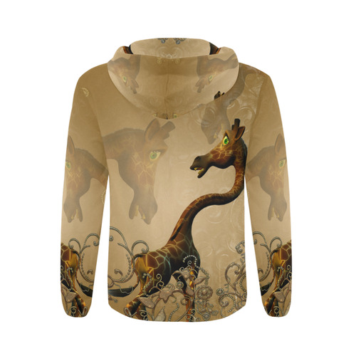 Little frightened giraffe All Over Print Full Zip Hoodie for Men/Large Size (Model H14)