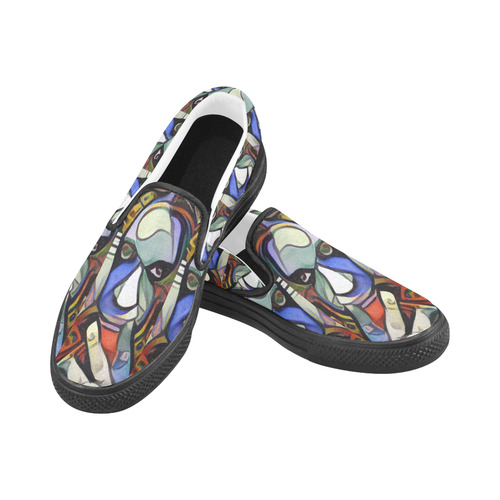 I'm Just a Dreamer by Dianne Men's Slip-on Canvas Shoes (Model 019)