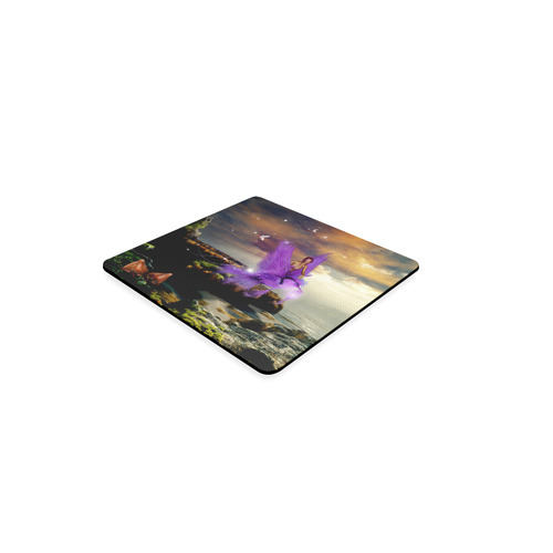 Wonderful fairy with bird Square Coaster