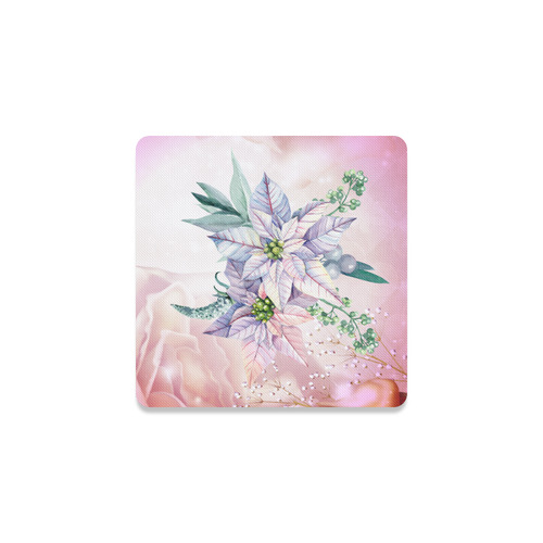 Wonderful flowers, watercolor Square Coaster