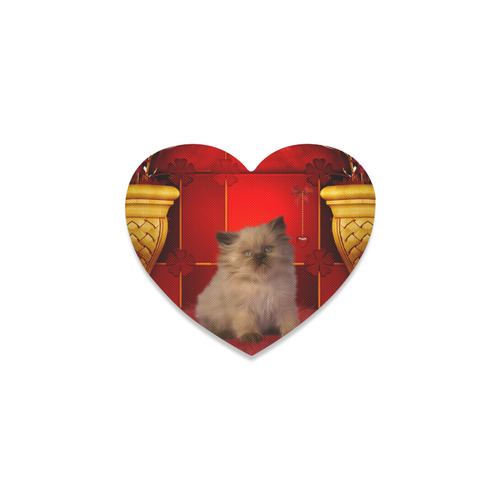 Cute little kitten Heart Coaster