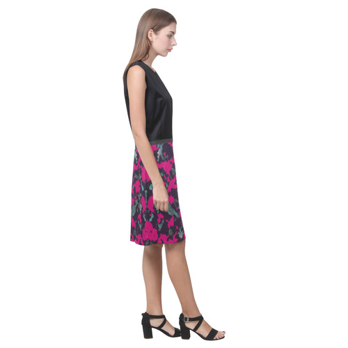 BLACK ON CAMOUFLAGE BLACKBERRY Eos Women's Sleeveless Dress (Model D01)