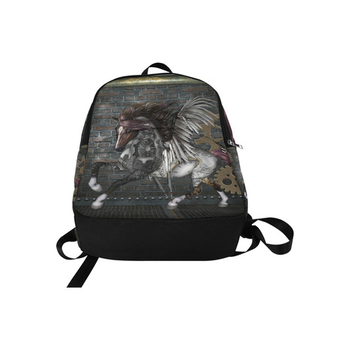 Steampunk, awesome steampunk horse with wings Fabric Backpack for Adult (Model 1659)