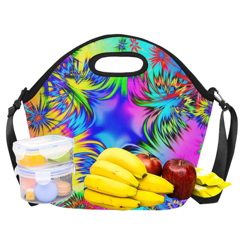 alive 4 (abstract) by JamColors Neoprene Lunch Bag/Large (Model 1669)