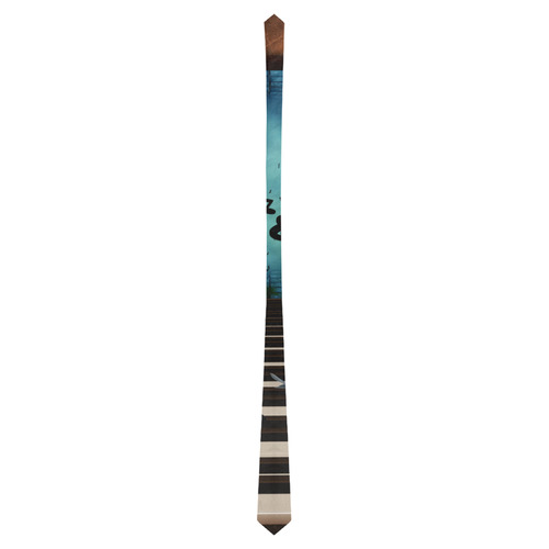 Music, birds on a piano Classic Necktie (Two Sides)
