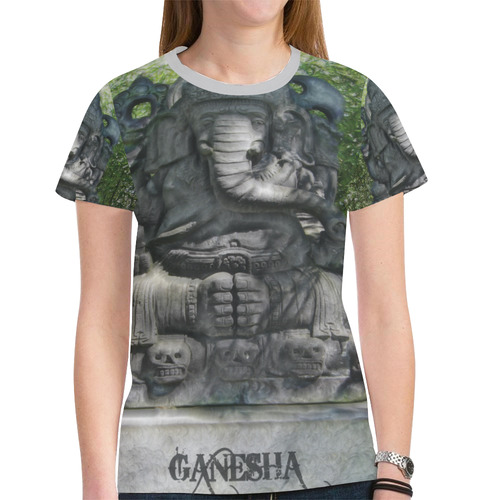 The Great God Ganesha New All Over Print T-shirt for Women (Model T45)
