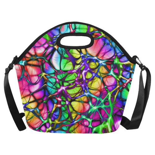 alive 5 (abstract) by JamColors Neoprene Lunch Bag/Large (Model 1669)