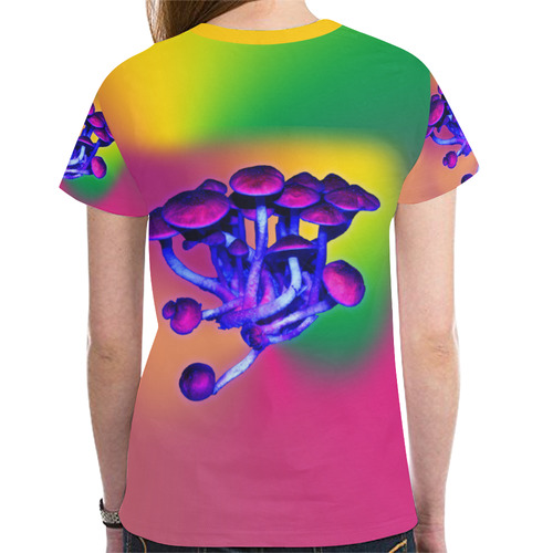Magic Mushrooms New All Over Print T-shirt for Women (Model T45)