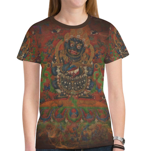 Tibetan Buddhism Mahakala New All Over Print T-shirt for Women (Model T45)