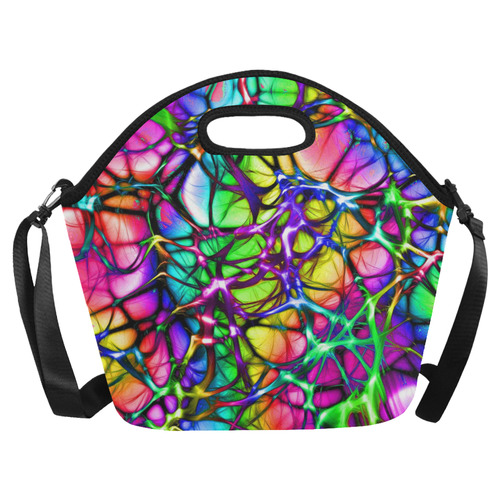 alive 5 (abstract) by JamColors Neoprene Lunch Bag/Large (Model 1669)