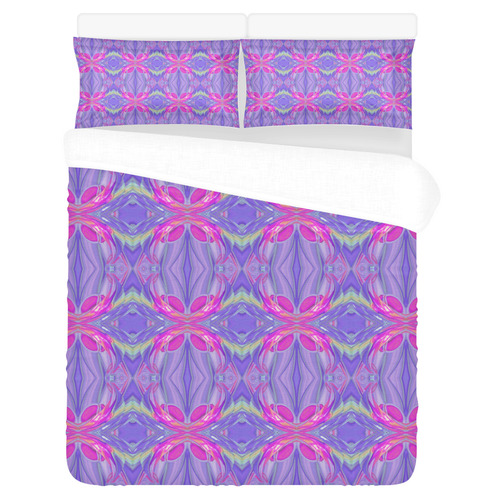 Abstract Colorful Ornament J 3-Piece Bedding Set