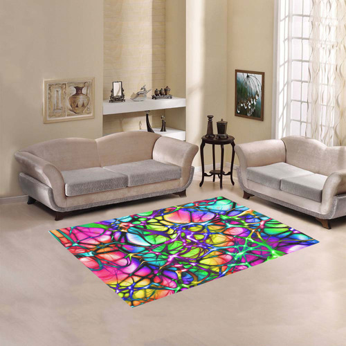 alive 5 (abstract) by JamColors Area Rug 5'3''x4'