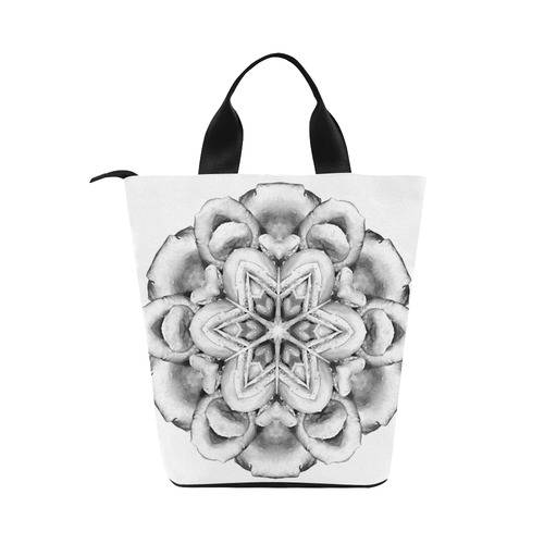 Abstract pattern with hearts and stars Nylon Lunch Tote Bag (Model 1670)