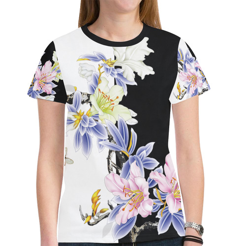 In The Springtime New All Over Print T-shirt for Women (Model T45)