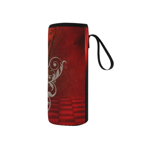 Wonderful heart with wings Neoprene Water Bottle Pouch/Small