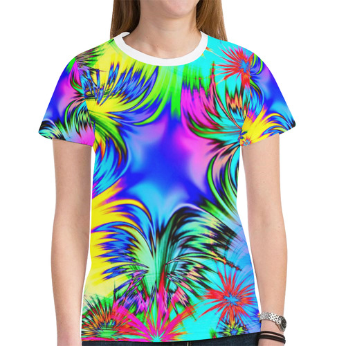 alive 4 (abstract) by JamColors New All Over Print T-shirt for Women (Model T45)