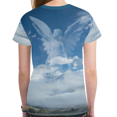 Angel show you the way to heaven New All Over Print T-shirt for Women (Model T45)