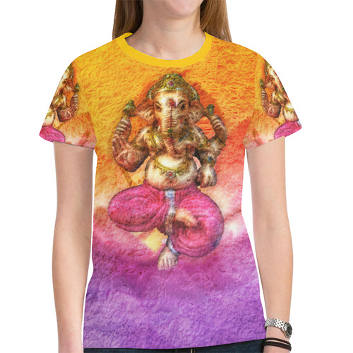 Ganesh, Son Of Shiva And Parvati New All Over Print T-shirt for Women (Model T45)