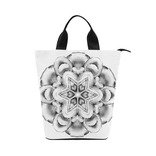 Abstract pattern with hearts and stars Nylon Lunch Tote Bag (Model 1670)