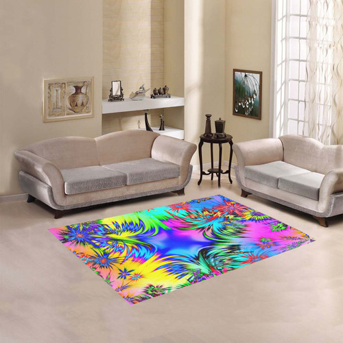 alive 4 (abstract) by JamColors Area Rug 5'3''x4'