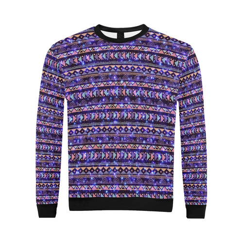 Traditional Ethno Culture Galaxy Pattern All Over Print Crewneck Sweatshirt for Men (Model H18)