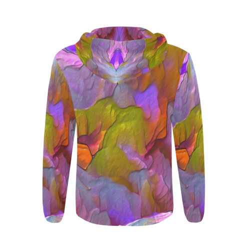 Colorfully Landscape Aerial View All Over Print Full Zip Hoodie for Men (Model H14)