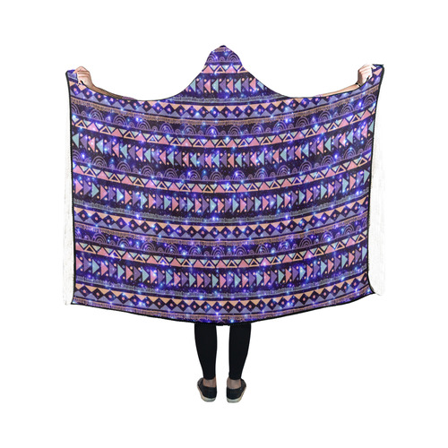 Traditional Ethno Culture Galaxy Pattern Hooded Blanket 50''x40''