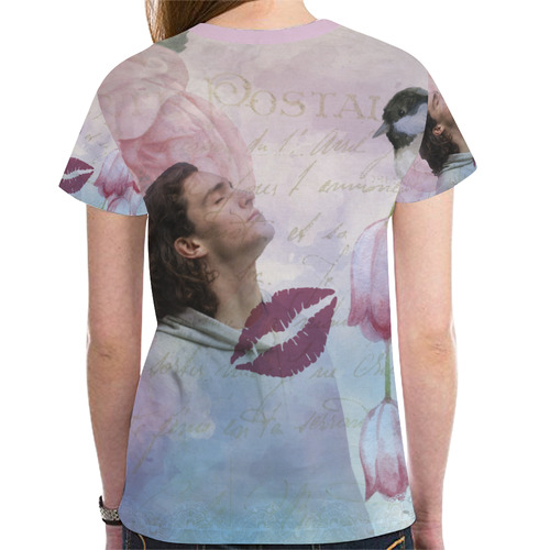 Romantic Boy Scrapbook New All Over Print T-shirt for Women (Model T45)
