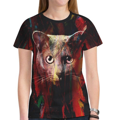 Cats by Artdream New All Over Print T-shirt for Women (Model T45)