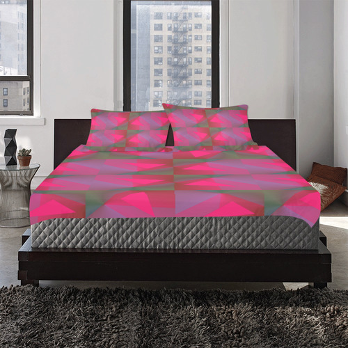 Geometric Lux Q 3-Piece Bedding Set