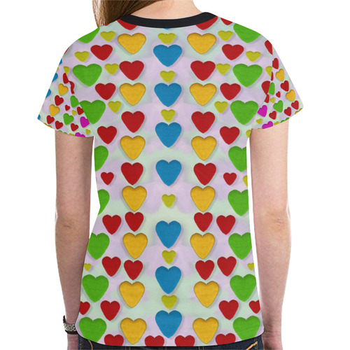 So sweet and hearty as love can be New All Over Print T-shirt for Women (Model T45)