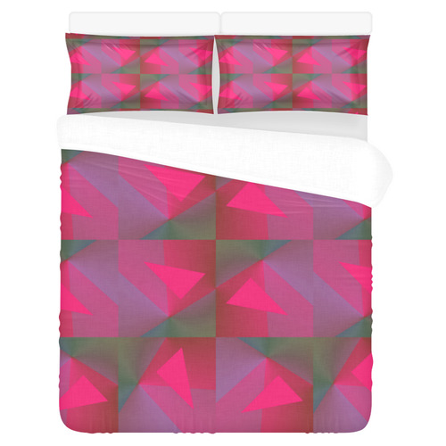 Geometric Lux Q 3-Piece Bedding Set