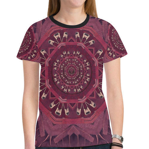 Leather and love in a safe environment New All Over Print T-shirt for Women (Model T45)