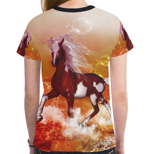 The wild horse New All Over Print T-shirt for Women (Model T45)