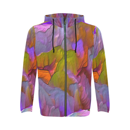 Colorfully Landscape Aerial View All Over Print Full Zip Hoodie for Men (Model H14)