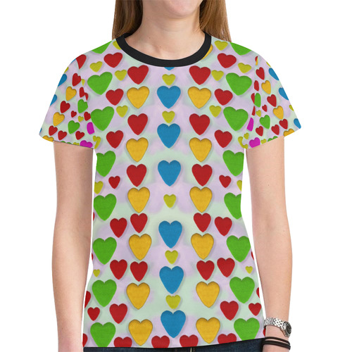 So sweet and hearty as love can be New All Over Print T-shirt for Women (Model T45)