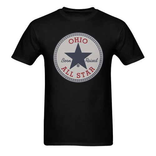 OHIO Black All Star Men's T-Shirt in USA Size (Two Sides Printing)