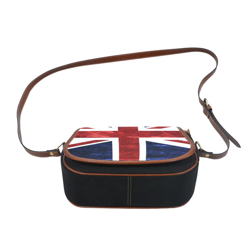 Grunge Union Jack Flag Saddle Bag/Small (Model 1649)(Flap Customization)