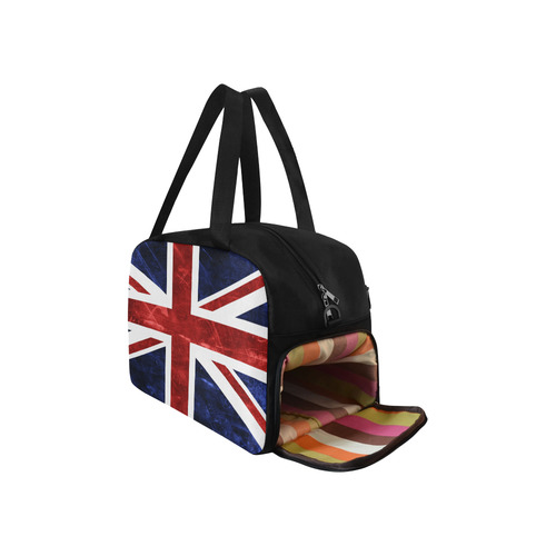 Grunge Union Jack Flag Fitness Handbag (Model 1671)