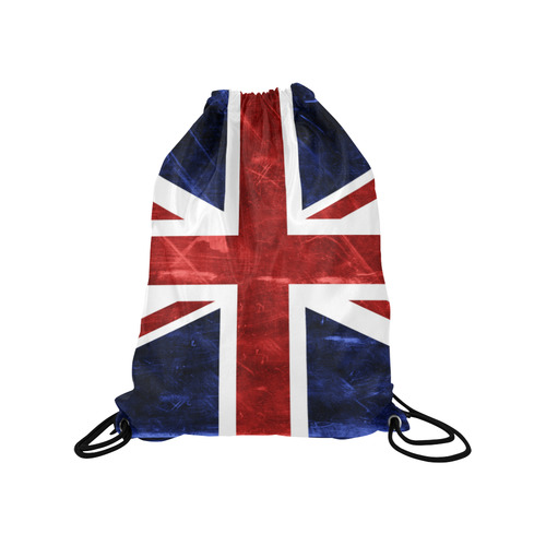 Grunge Union Jack Flag Medium Drawstring Bag Model 1604 (Twin Sides) 13.8"(W) * 18.1"(H)