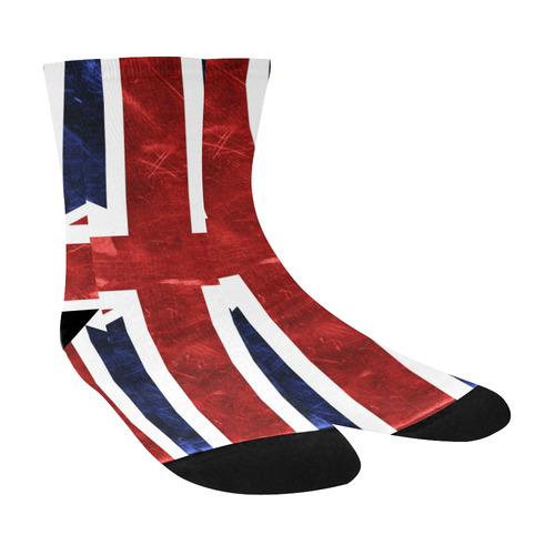 Grunge Union Jack Flag Crew Socks