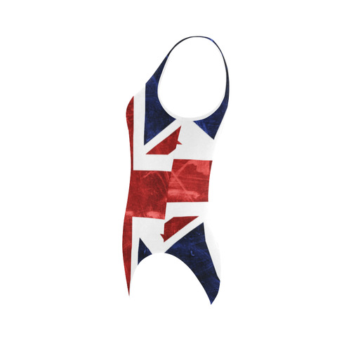 Grunge Union Jack Flag Vest One Piece Swimsuit (Model S04)